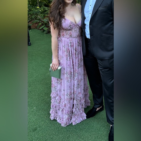 V. Chapman Lavender Floral Maxi Dress - Picture 4 of 4